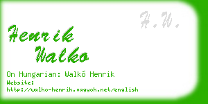 henrik walko business card